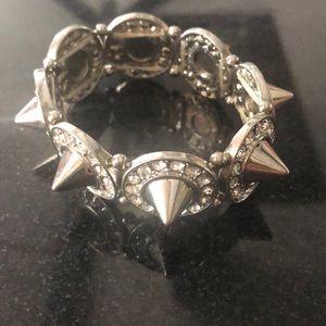 Spike/rhinestone bracelet